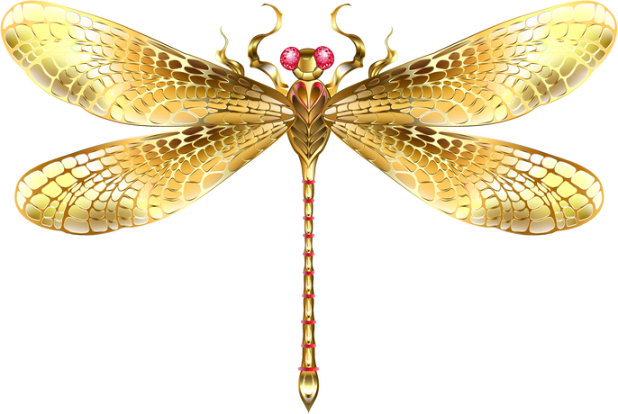 Gold dragonfly